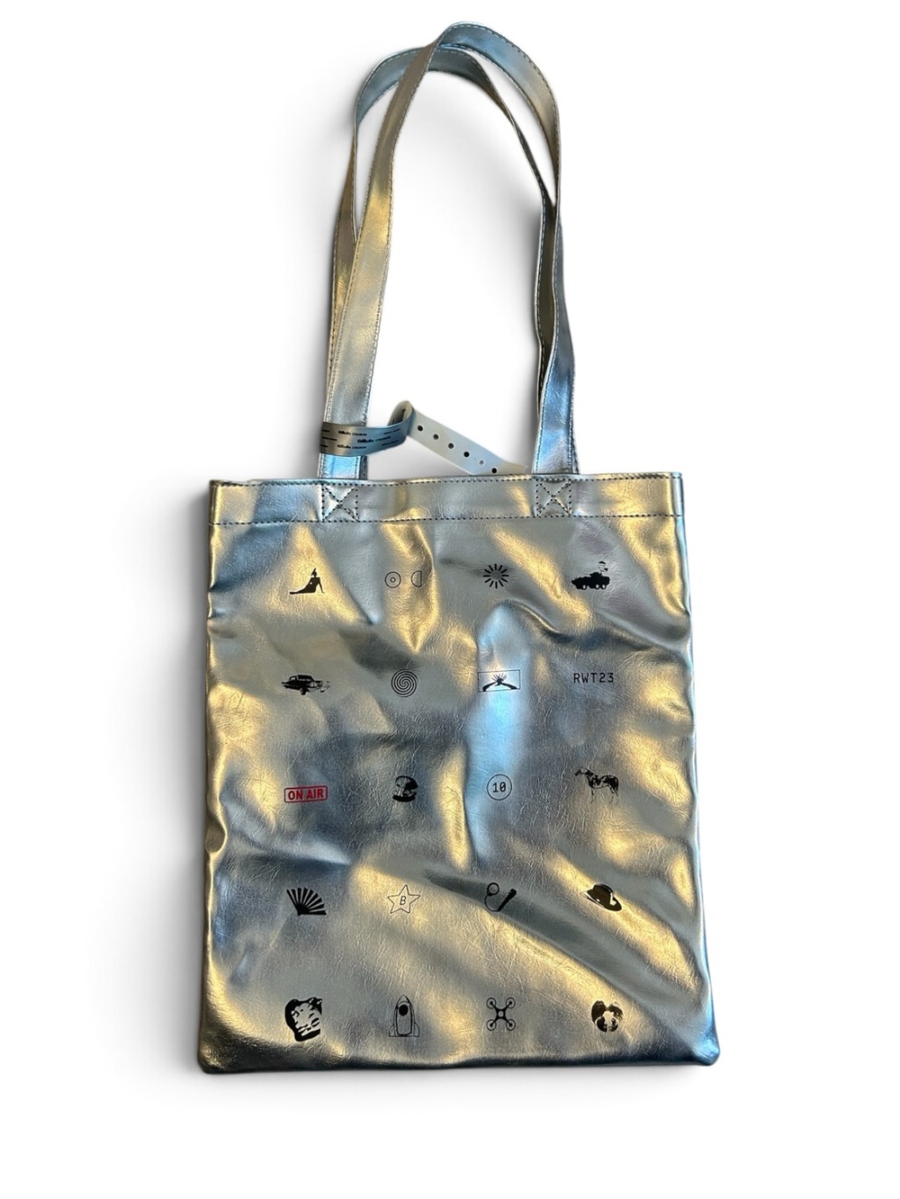 Beyoncé Renaissance World Tour 2023 Metallic Silver Graphic Tote Bag -